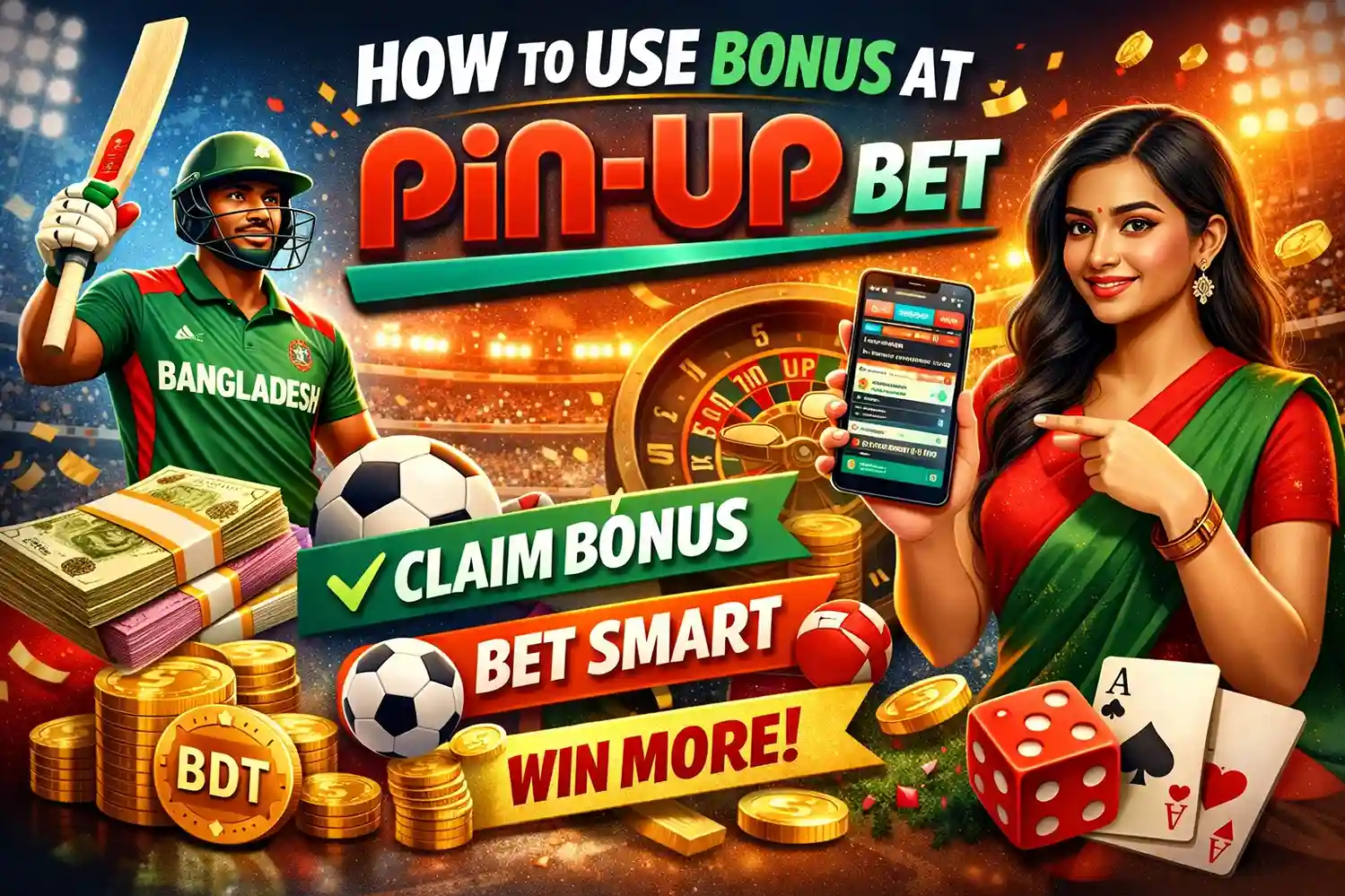 how to use bonus at Pin Up Bet